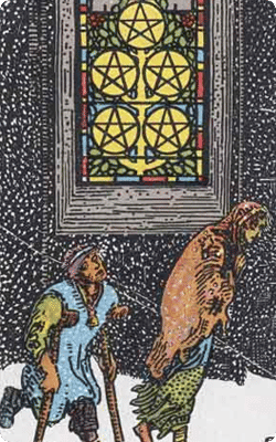 five of pentacles