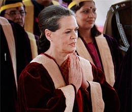 Sonia lays foundation stone of ANANDA