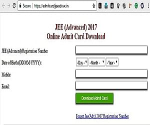JEE Advanced 2017 Admit Card Released